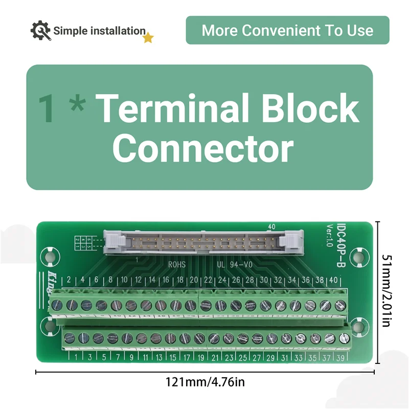 

Most-IDC40P 40-контактная соединительная плата, разъем клеммной колодки, интерфейс ПЛК с кронштейном, для ПЛК, крепление на DIN-рейку