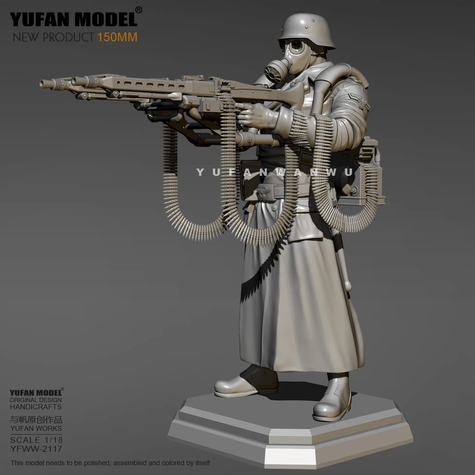 YUFAN-kits de modelos de resina de 150mm, figura incolora y autoensamblada, YFWW-2117