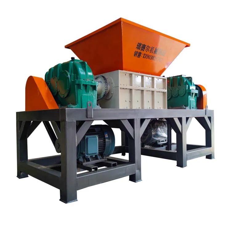 Shear Crushing Two Shaft Shredder Car Metal Tire Metal Recycling Shredder Machine