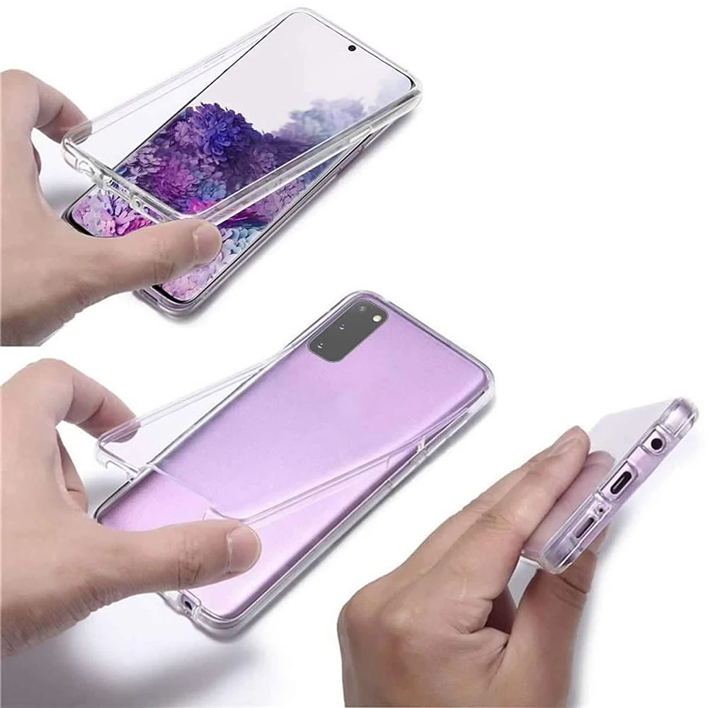 360° Vollständig Transparente Hülle für Samsung Galaxy S22 S21 S23 S20 FE Note 20 Ultra Doppelte Transparente Abdeckung – Detail 6