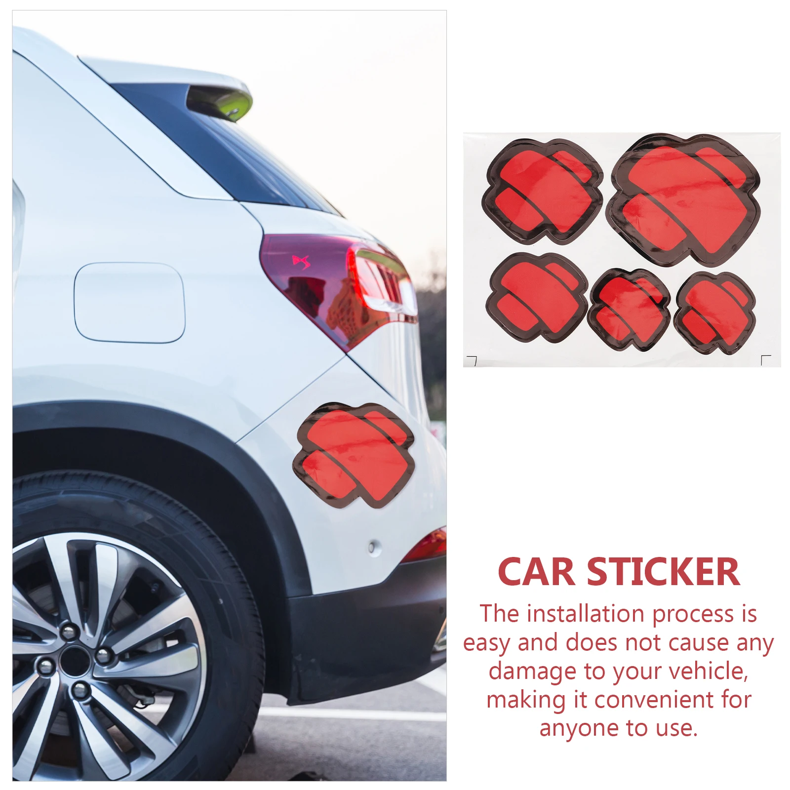 

1Set Car Sticker Unique Stylish Pet Material Car Hood Decal Patch Easy Install Auto Exterior Decor Auto Exterior Decor