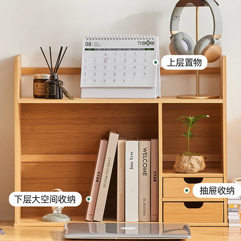 Aoliviya Simple Desktop Bookshelf and Storage Shelf Student Small Office Desktop Storage Shelves Multi-Functional Layered Rack