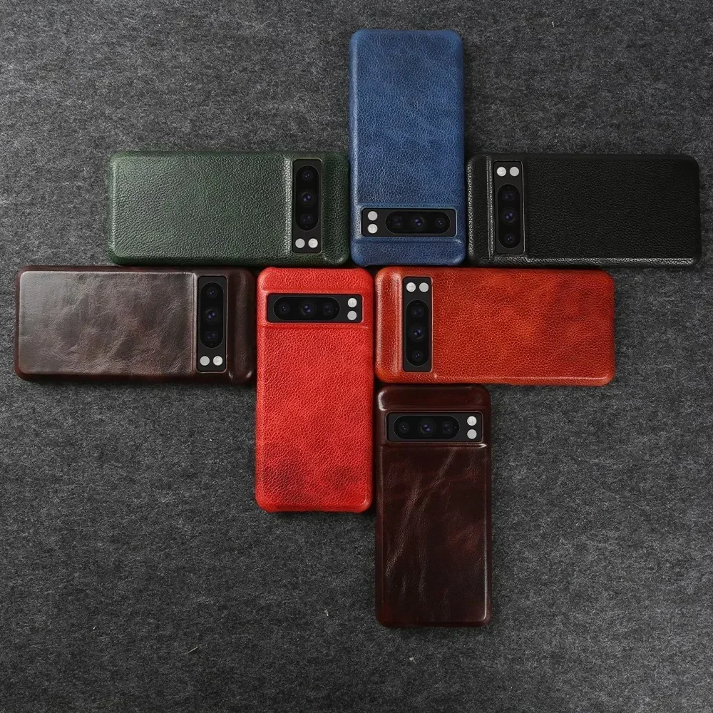 Premium Cowhide Genuine Leather Case For Google Pixel 8 Pro 7 6Pro 7A 6A 5A Phone Cover Housing Protection Funda Back Shell capa