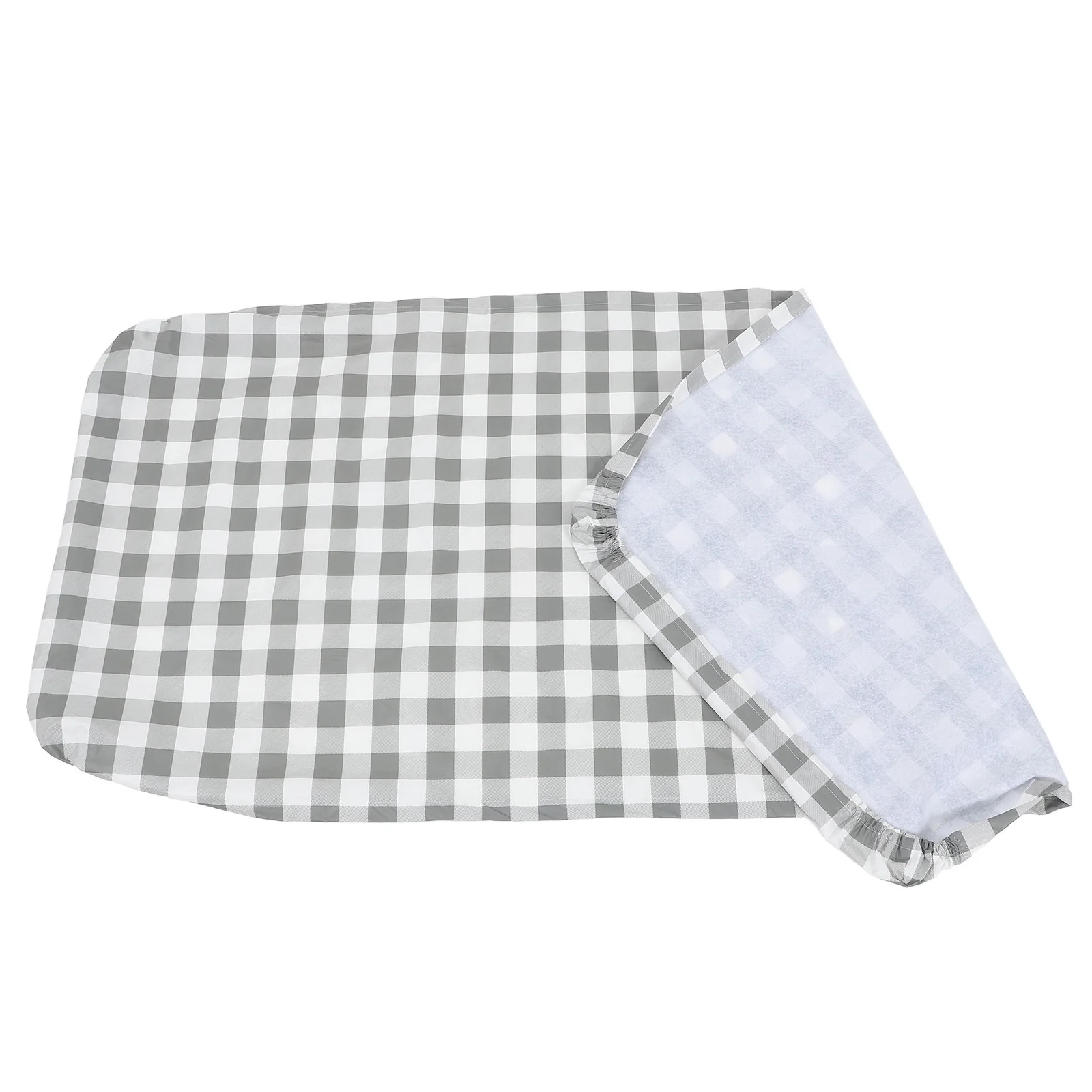 

Stylish Checked Fitted Table Cover Elastic Edge for Outdoor Patio Coffee Dining Tables PVC Flannel Dust Proof Water Resistant