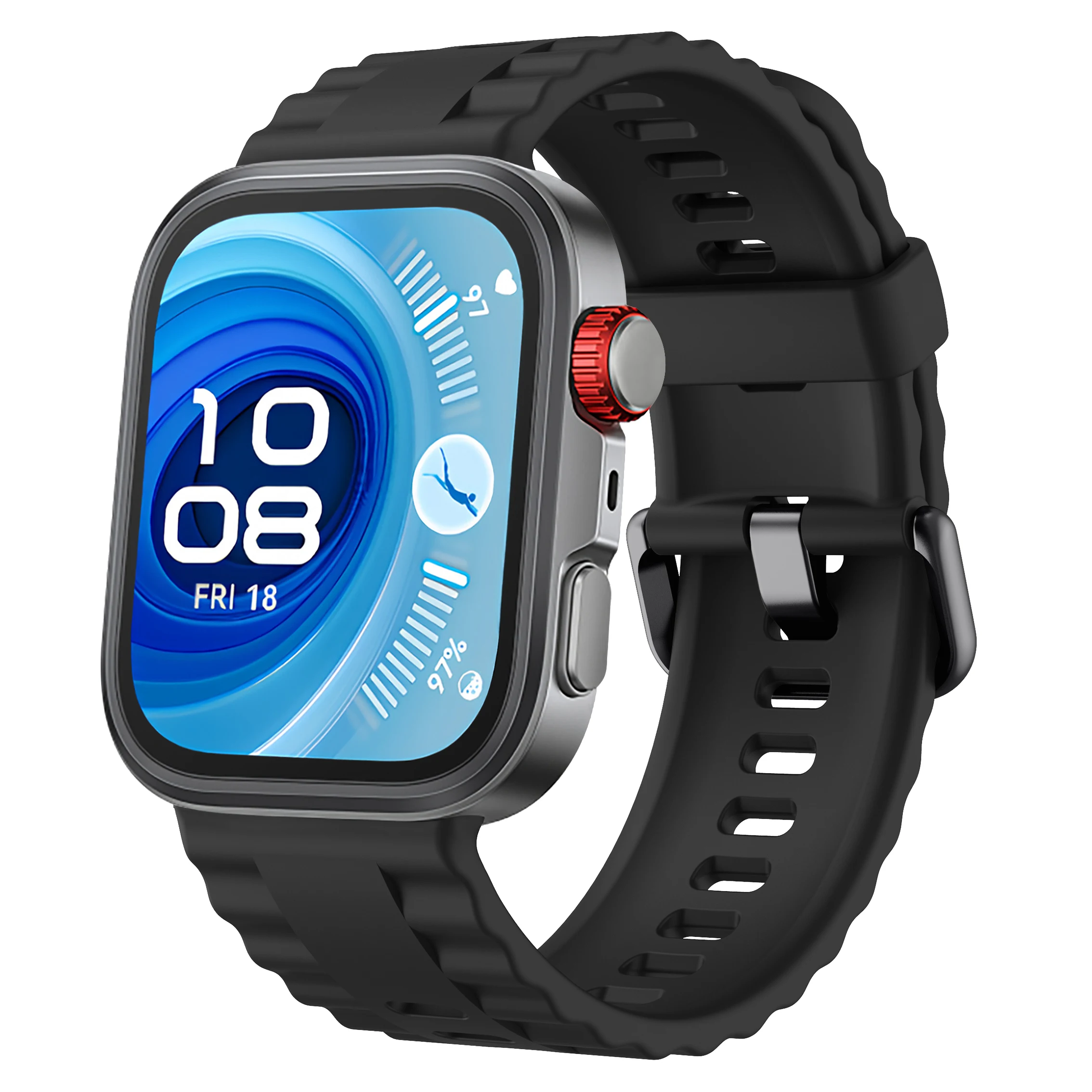 Suitable for Huawei Watch Fit4pro/fit4/fit3 Strap Wave Design Silicone Sports Sweatproof Breathable/Fashionable Smart Strap image 3