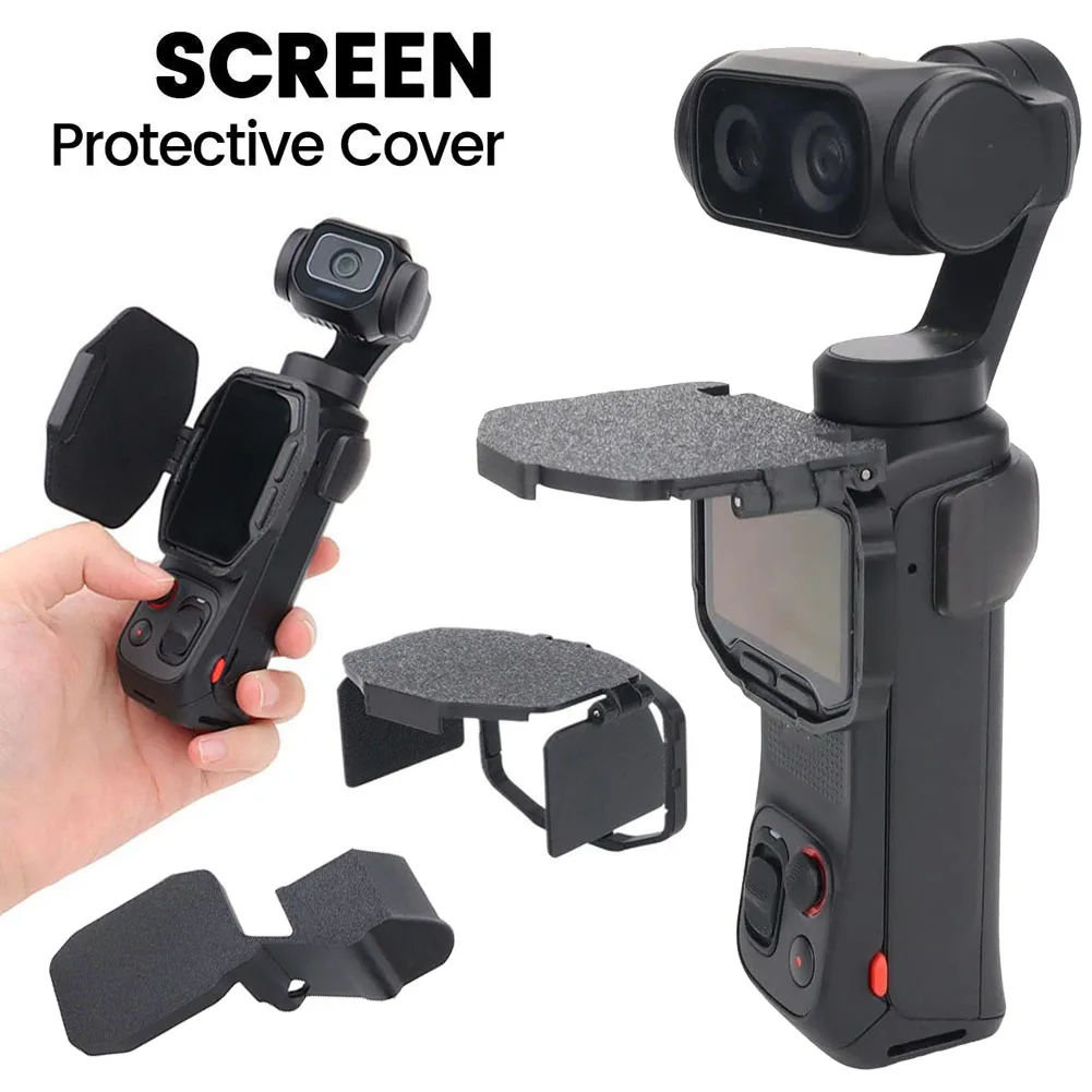 Screen Sun Hood Sunshade for Insta360 Luna Ultra Accessories+Screen Protector 2 IN 1 Protective Anti-Glare Anti-scratch Cover