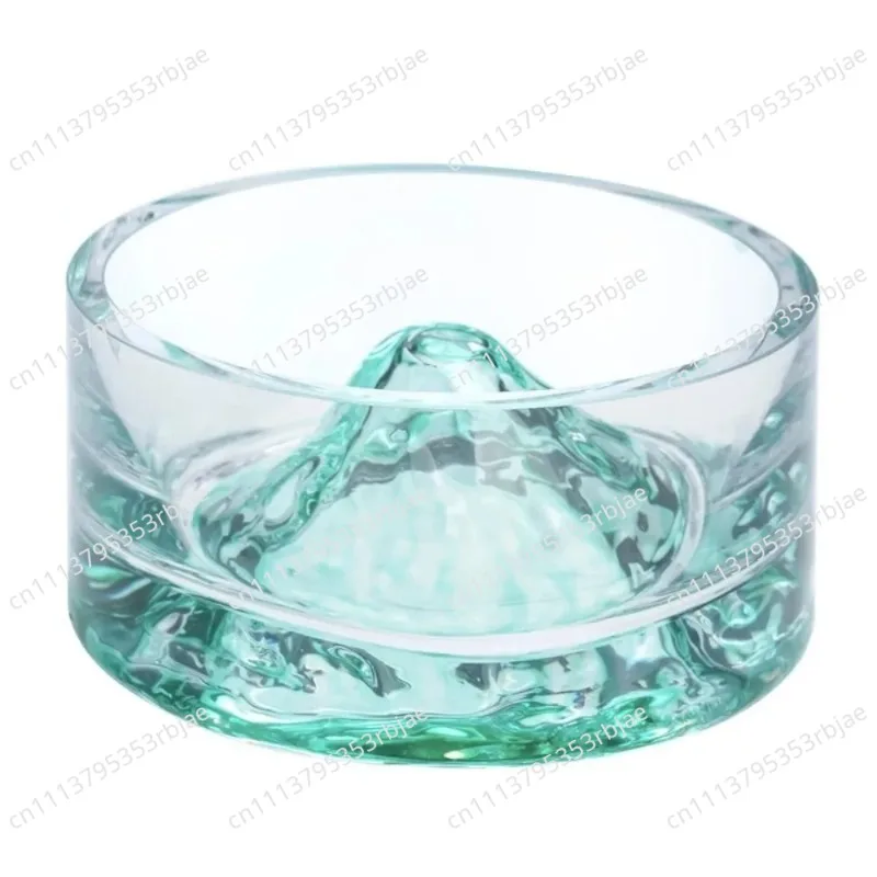 Cute Mountain Raised Crystal Glass Hamster Feeding Bowl Transparent Mini Pet Watering Bowl Anti-tip Hamster Food Bowl Pet Store