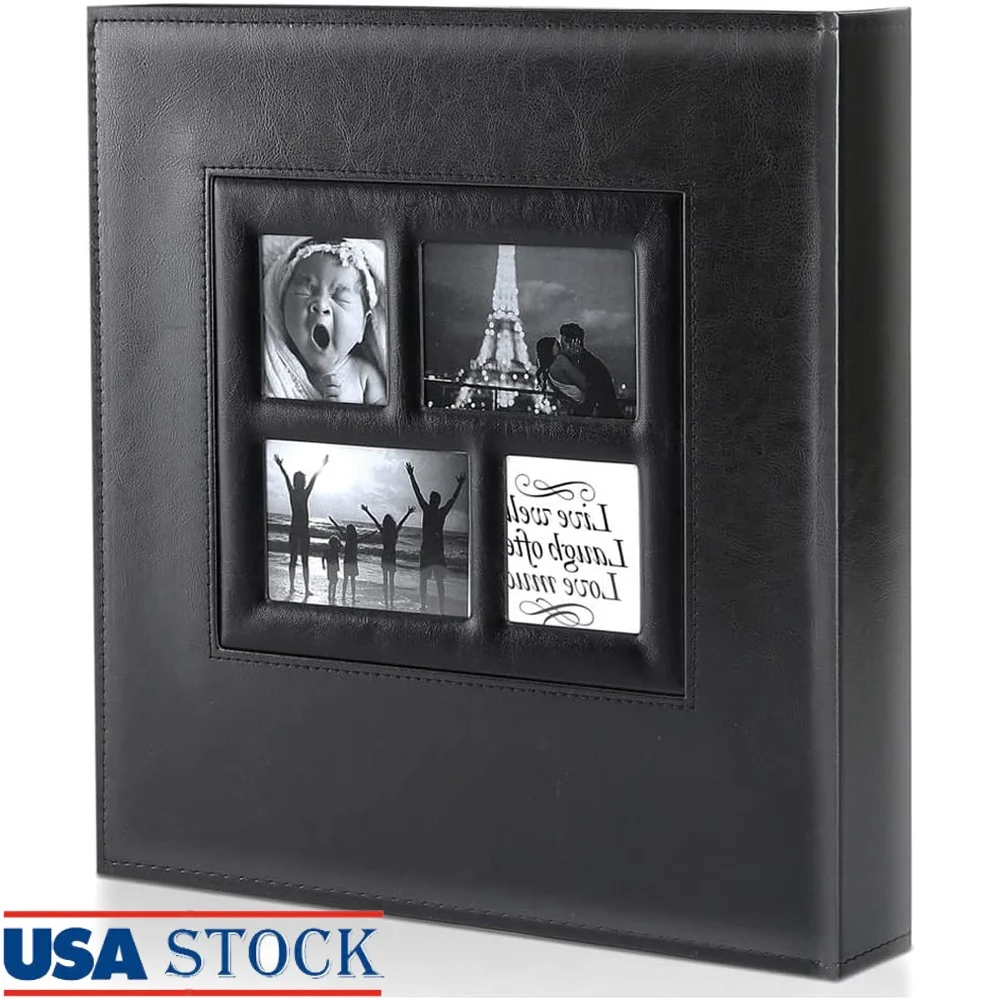 

Large Capacity Photo Album 500 Pockets Holds 4x6 Horizontal Vertical Photos Elegant Leather Cover Perfect Weddings Family Events