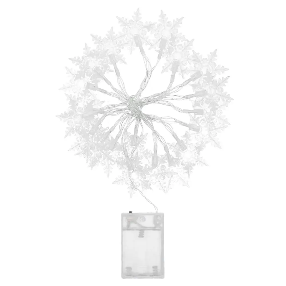 

3M LED Snowflake String Lights - Festive Christmas Curtain Decor for home , Parties & Holiday Celebrations