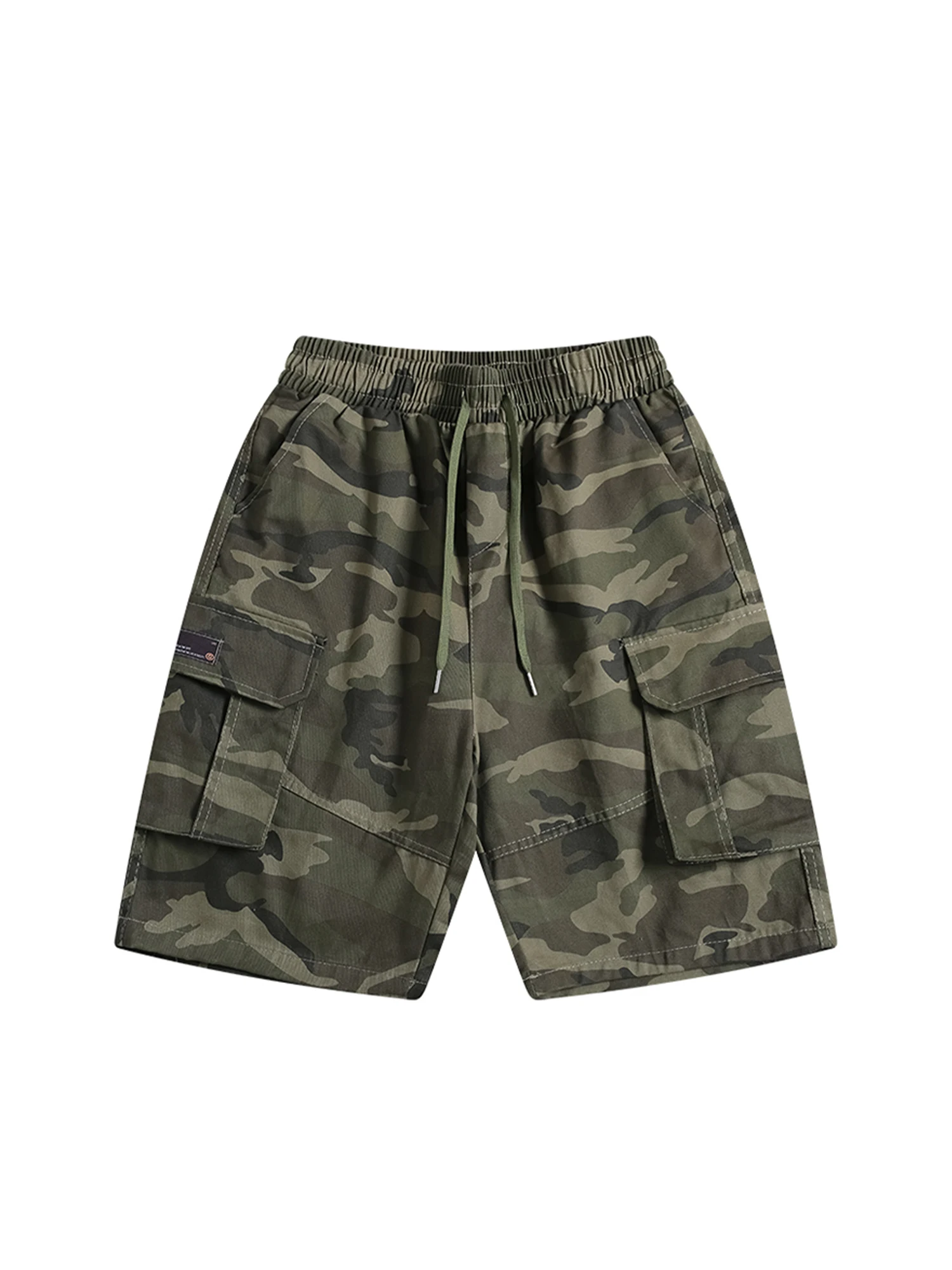 المرأة التمويه Y2k البضائع السراويل خمر Harajuku طول الركبة السراويل الجمالية كبيرة الحجم عالية الخصر سراويل قصيرة 2000s الملابس #1