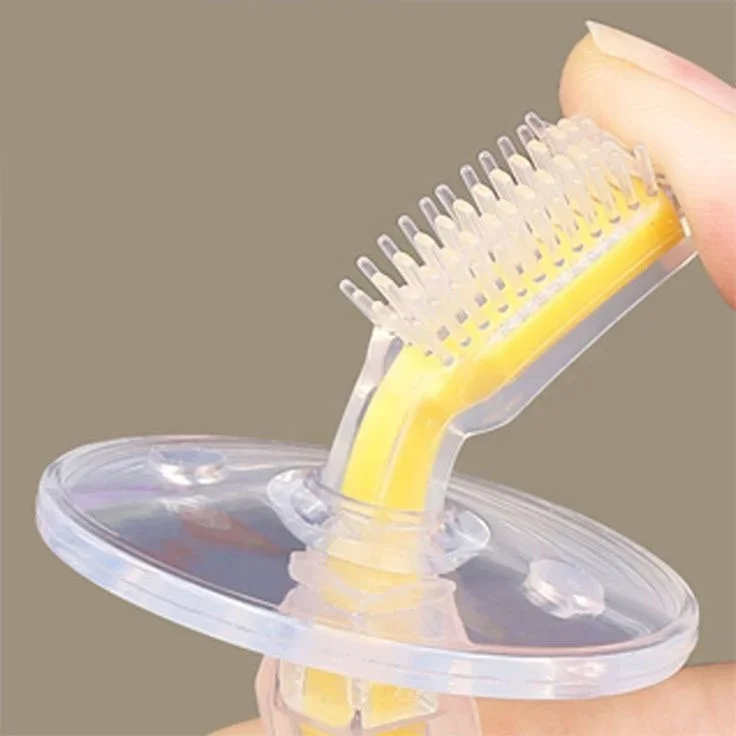 Massaggiagengive per spazzolino da denti per bambini in Silicone con setole in Silicone per bambini neonati