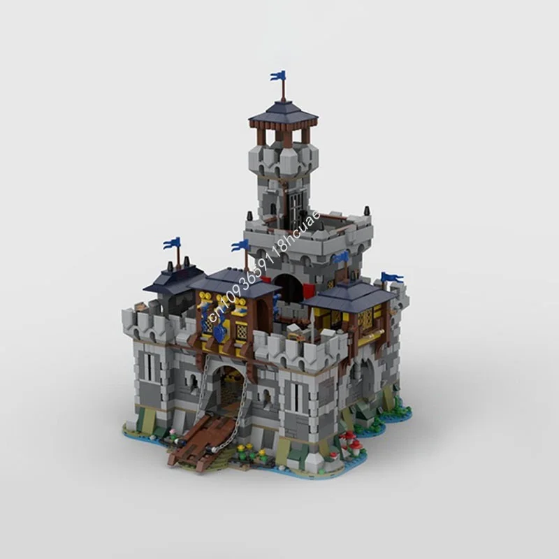 Blocs de construction de château de forteresse médiévale MOC, 3026 pièces, modèle de château, cadeau de noël, jouets d'architecture à assembler, brique créative à assembler soi-même