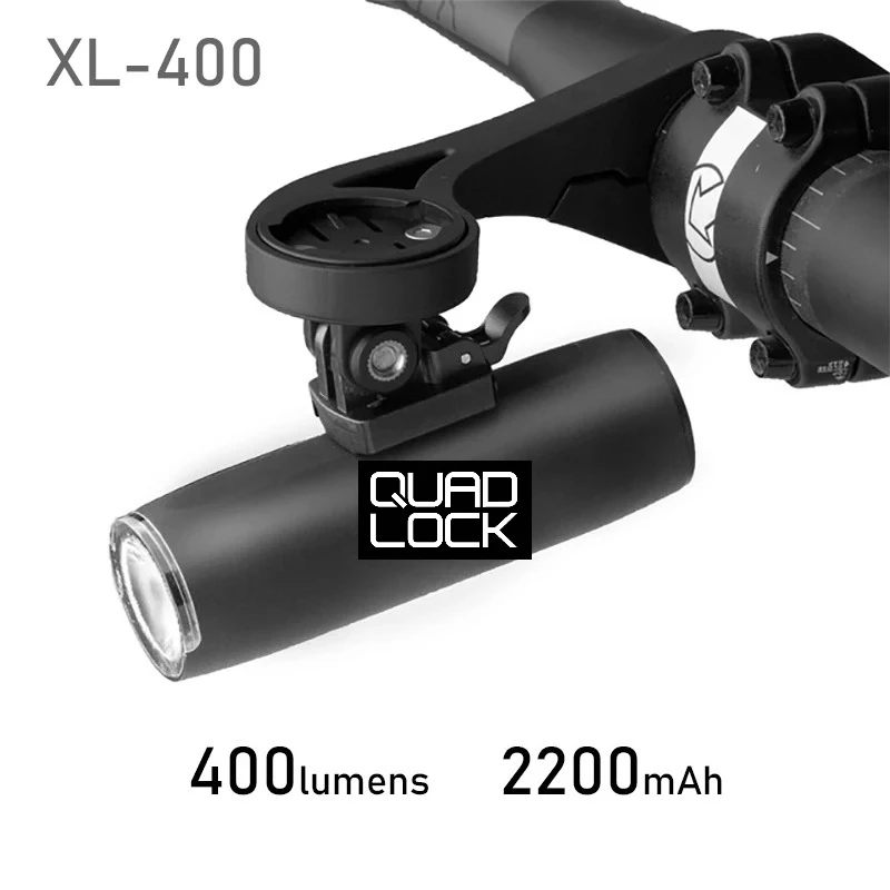 

QUAD LOCK Bike Light Headlight Waterproof USB Rechargeable ROAD MTB Front Lamp Bicycle Flash Flashlight Light