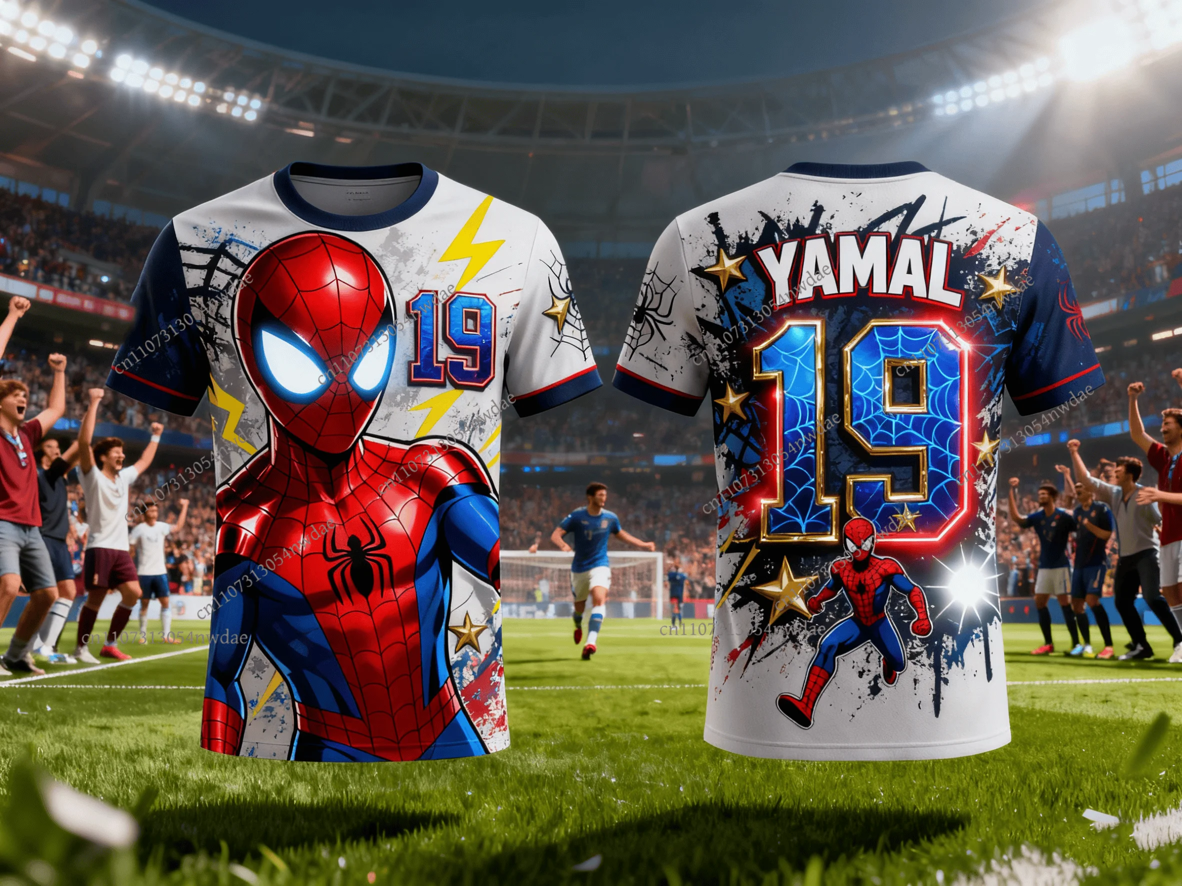 

Bestselling Men's Halloween New Arrival No.19 Fan Commemoration Graffiti Soccer Jersey - Spider-Man 3D Print，Comfortable to wear