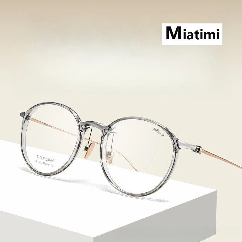 

Fashion Acetate Titanium Glasses frame men Vintage Round Optical Eyewear Prescription Eyeglasses Frames Women Spectacles