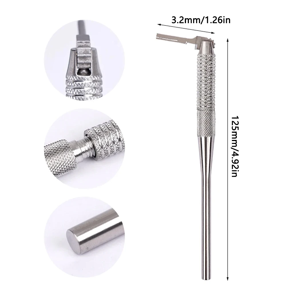 Dental Adjustable Scalpel Handle 180° Rotatable Stainless Steel Surgical Knife Holder for Oral Implant Dentistry