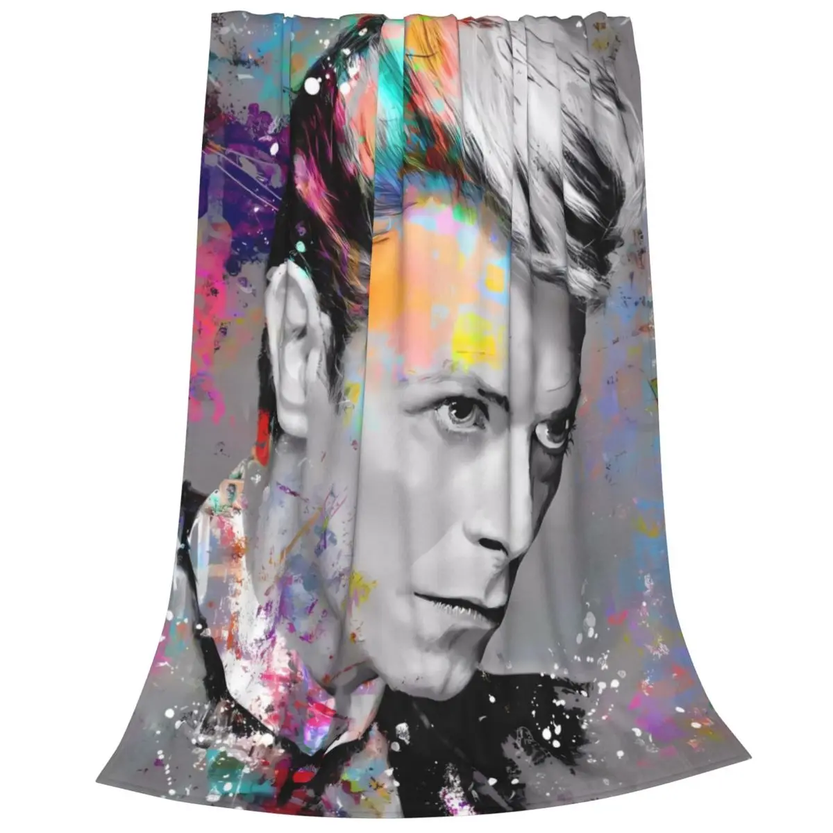 Star Single Davids Bowies Blanket Flange Textile Decor Portable Super Soft Throw Blankets for Home Office Plush Thin Quilt