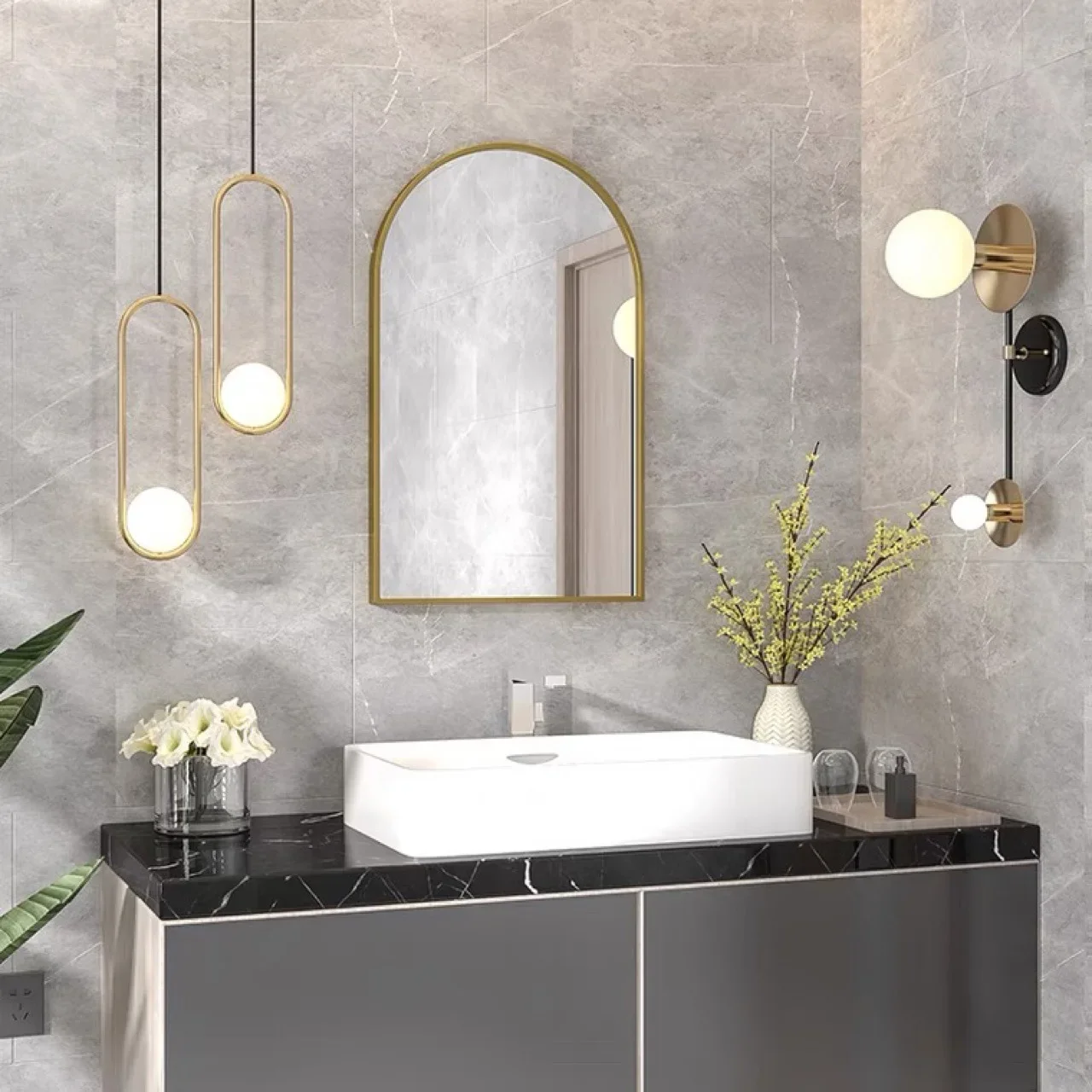 Japanese Heavy Duty Construction Wall Mirror Rust Proof Modern Look Double Door with Storage Doors for Washroom Multi Tier