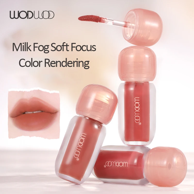 WODWOD エアベルベットリップグロス、発色が良く、マットな仕上がり、乾燥しない、長持ちするリップグロス