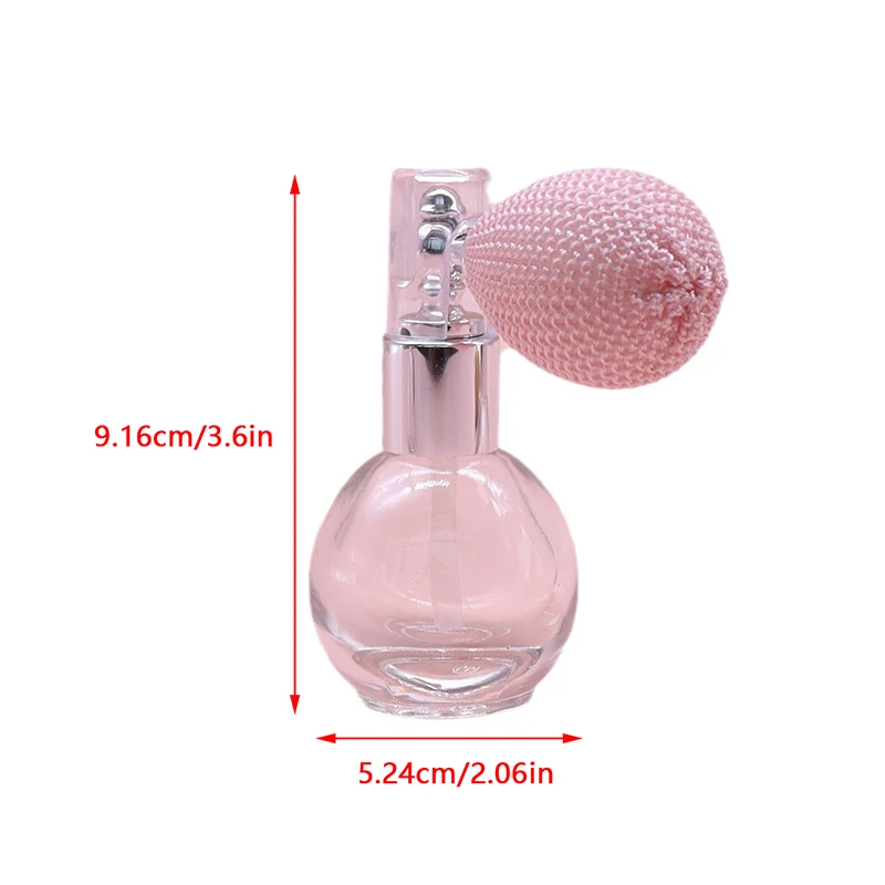 Bouteille de parfum en verre africain transparent avec airbag ballon, vaporisateur, atomiseur, quotidien, rond, portable, luxe, 15ml