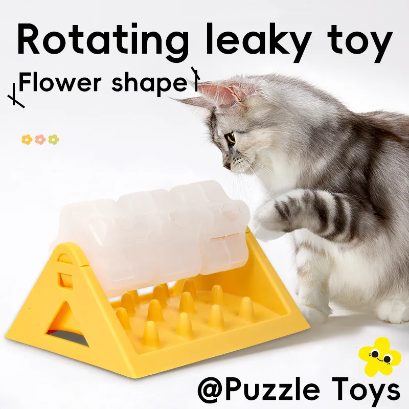 

Leak-Proof Pet Feeder with Press Dispenser Triangular Design for Easy Refill, Ideal for Dogs & Cats, Leakage Feeder
