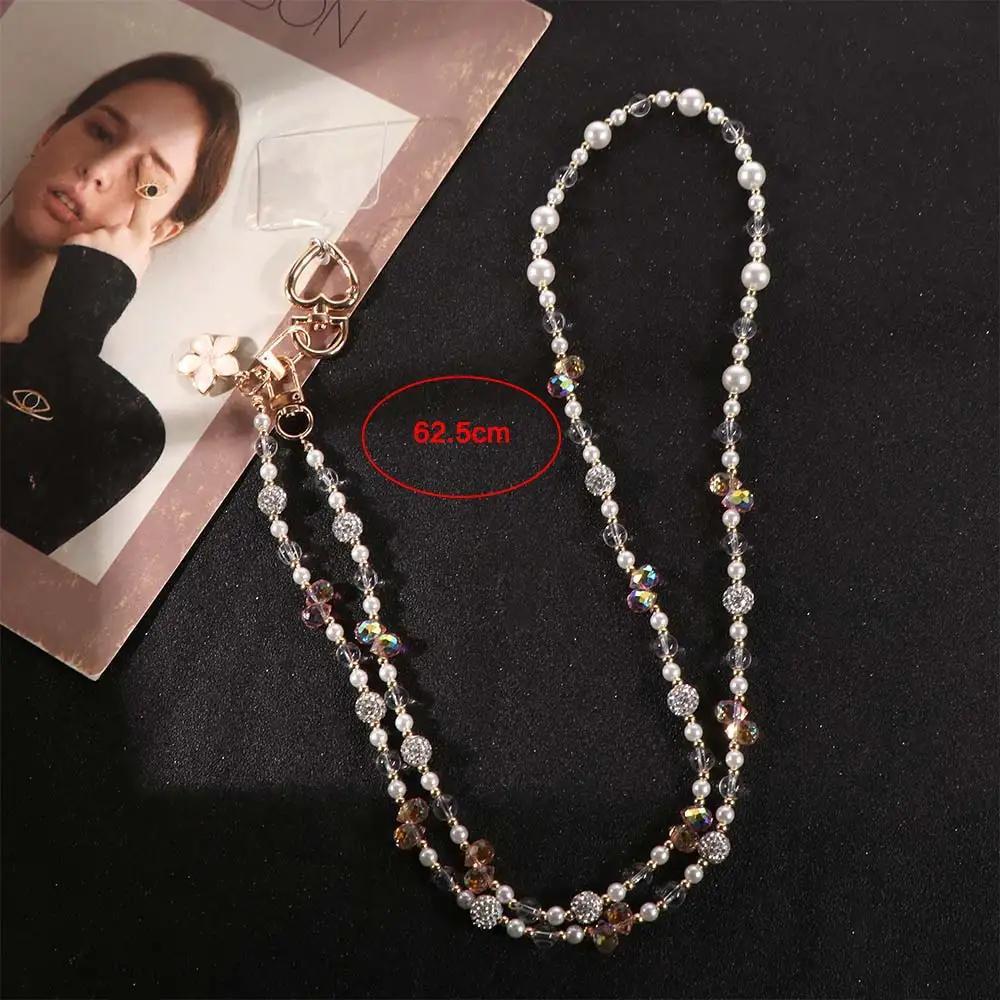 

Bag Chain Beaded Crossbody Phone Chain Long-style Universal Mobile Phone Crossbody Strap Sweet Colorful Phone Neck Straps