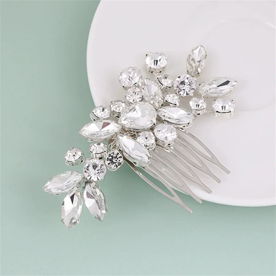 1PC Bridal simple hair comb, braided hair, rhinestone bridal headpiece, wedding accessories, creative and fashionable