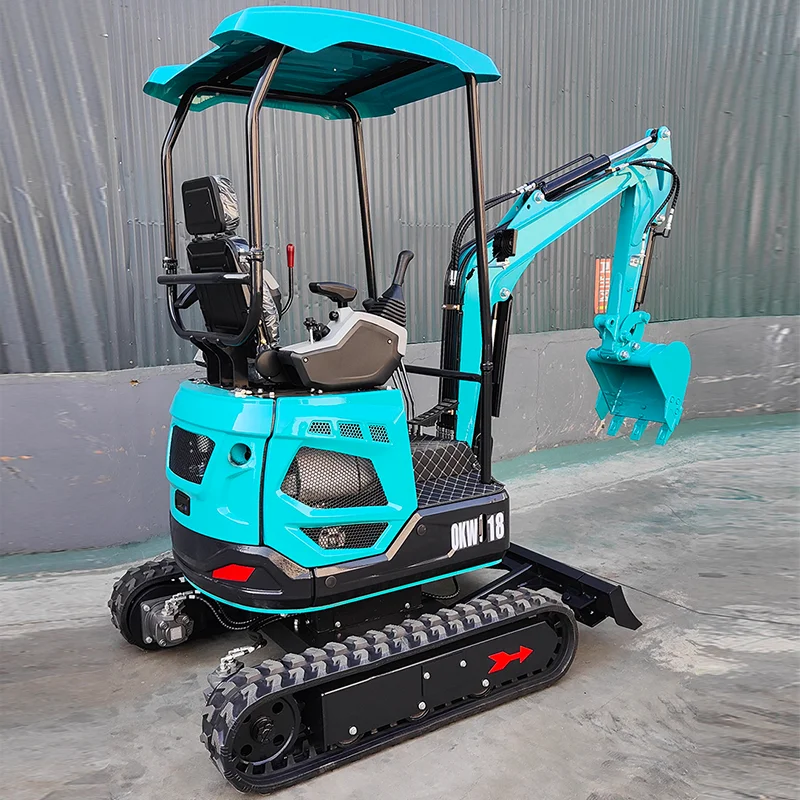 Customized China Mini Excavator 1.8 Ton New Upgraded Small Trench Digger 1500kg Farm Crawler Hydraulic Micro Excavator Wholesale