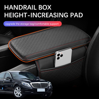 Car Center Console Arm Rest Protection Cushion Leather Auto Armrests Storage Box Cover Pad For Mercedes Benz S Class W222 S320