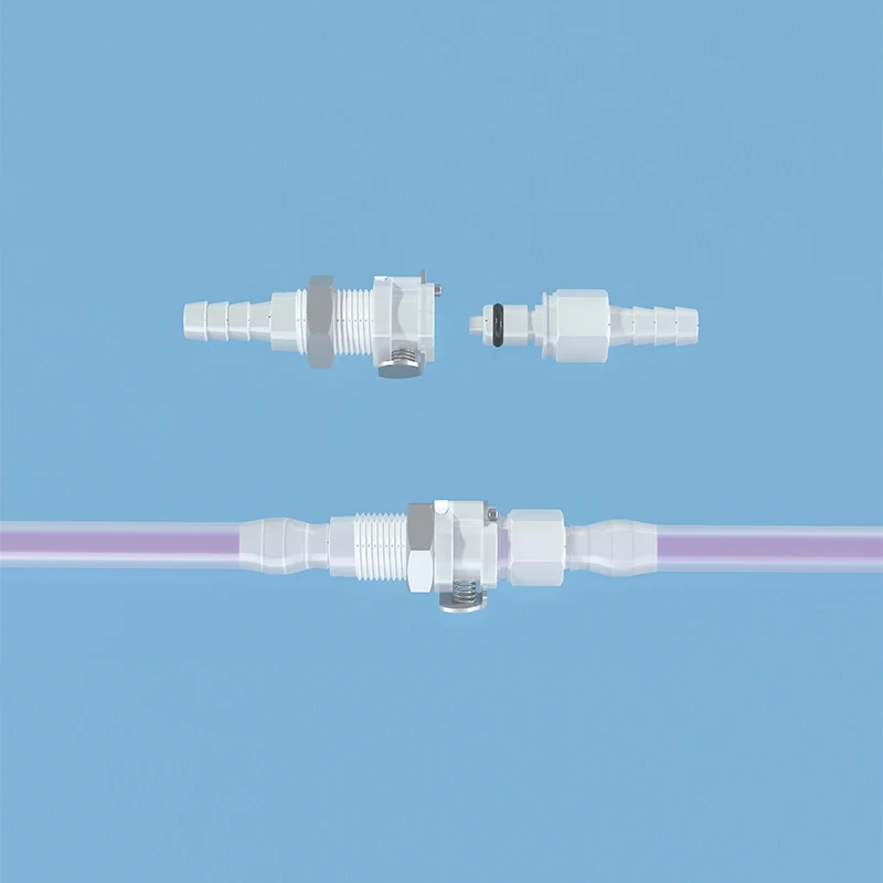 Quick-Disconnect Fitting, Hose Barb Insert, POM with EPDM O-Ring, Valved, Non-Valved, 3/8" ID, 1/8" ID, 3/16" ID, 1/4" ID view 2