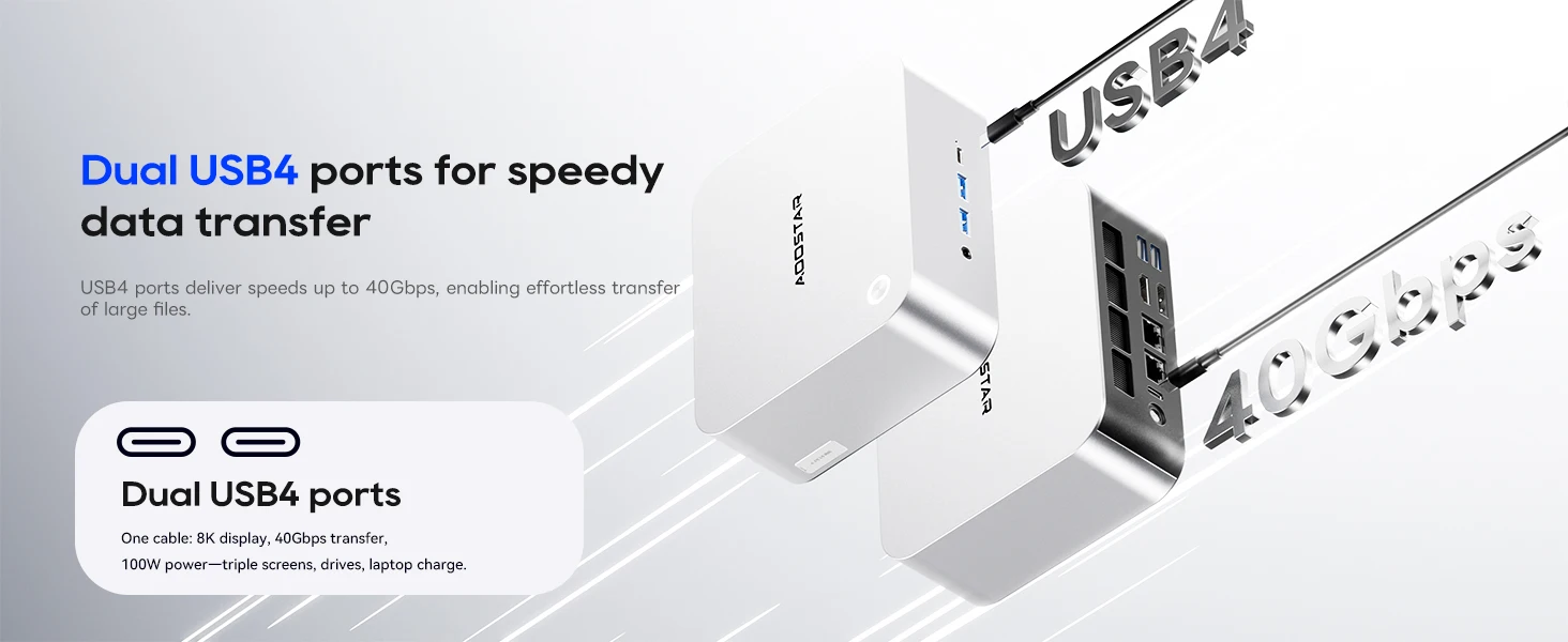 AOOSTAR MACO AMD Ryzen AI 9 HX 470 Powerful AI PC LPDDR5 32GB 3*M.2 2280 SSD USB4 OCulink WIFI7 BT5.4 Mini PC Gaming Computer