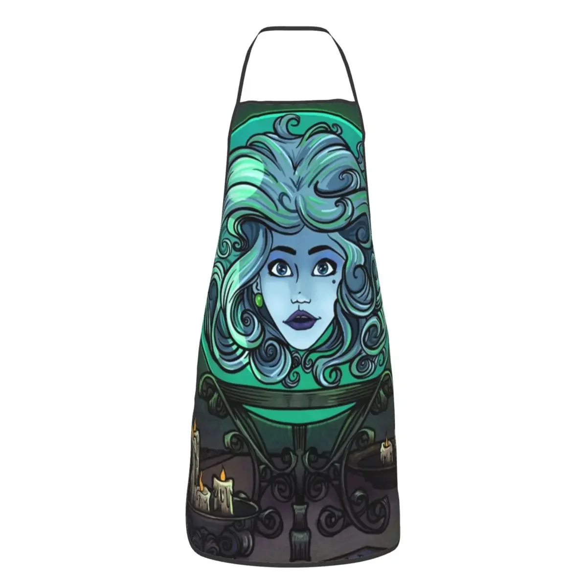 Madame Leota Haunted Mansion Apron for Women Men Unisex Bib Halloween Kitchen Cooking Tablier Cuisine Chef Baking