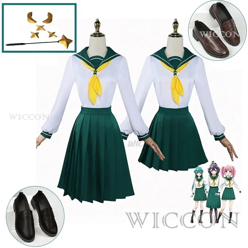 

Anime Cos I admire magical girls Hiiragi Utena Cosplay Costumes Outfit Halloween school Uniform Suits shoes star stick ornament