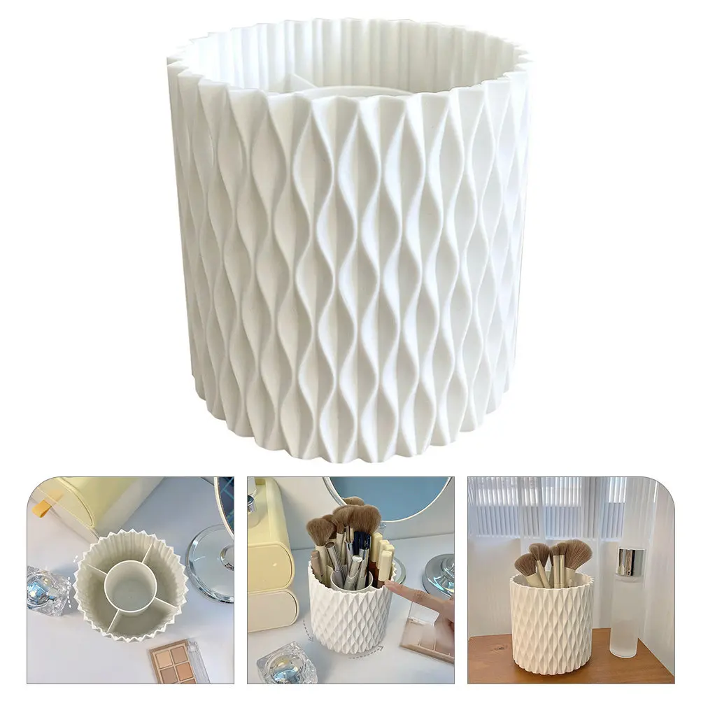

Rotating Makeup Brush Holder Brush Organizer Cup for Eyeliner Eyebrow Pen Makeup Brushes Pencil Pen Holder Desktop Vanity