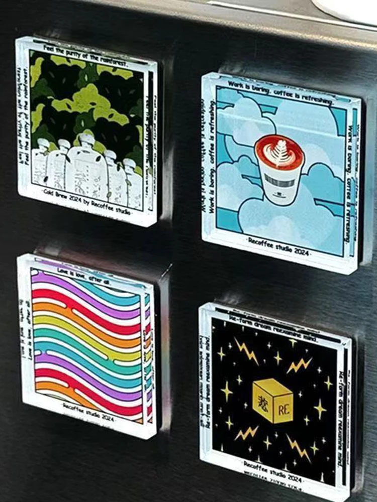 9~50er-Set 5×3cm DIY Acryl-Magnet-Kit Kühlschrankmagnet Rechteckig Heimdekoration Benutzerdefinierte Fotos Postkarte Handgemachtes Kunsthandwerk – Detail 6