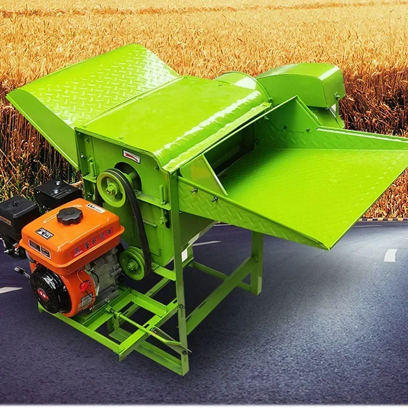 Home Electric Modern Rapeseed Wheat Thresher Agricultural Soybean Sorghum Sesame Rice Threshing Machine Full Feeding Wheat Thre