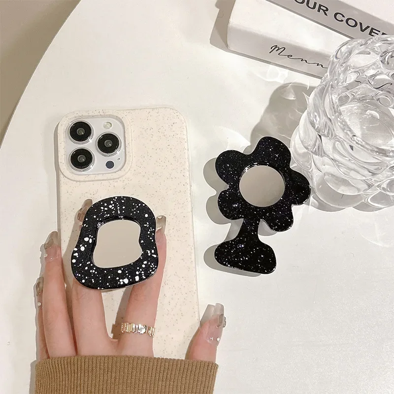 Japan Splashing ink Flower Mirror Phone Holder Socket Griptok Bracket Phone Accessories for iPhone Samsung Universal Smart Tok