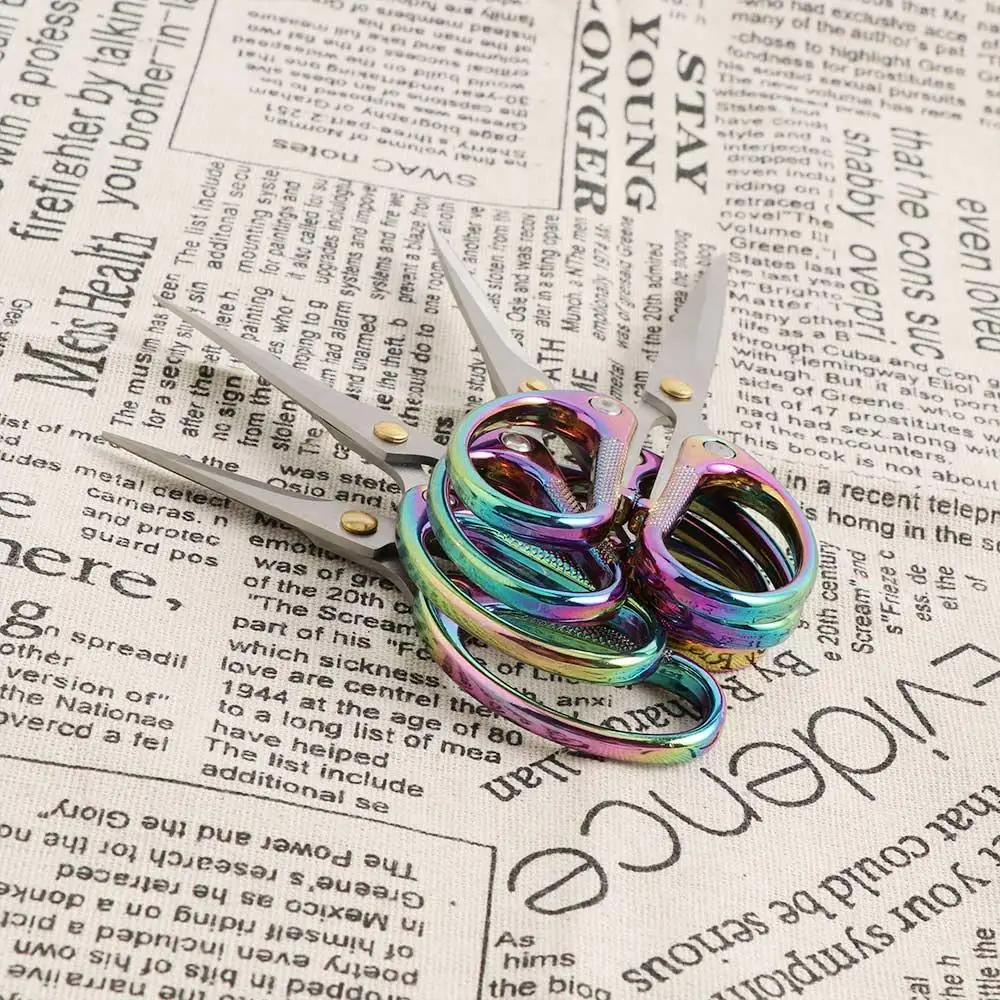 

Color Titanium Dressmaking Tools Handicraft Paper Embroidery Sewing Scissors Needlework Tool Fabric Cutter Tailor Shears