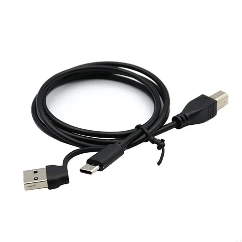 E1PF Tipo-C otg conector piano USB tipo C masculino para USB2.0 Adaptador masculino Tipo-B adaptador para 1M