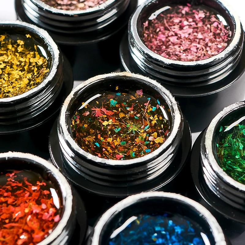 Treffen Sie sich über 5ml getrockneten Blumen gel Nagellack natürliche Blumen fee Serie UV-Nagellack Gel DIY Nail Art Lacke einweichen