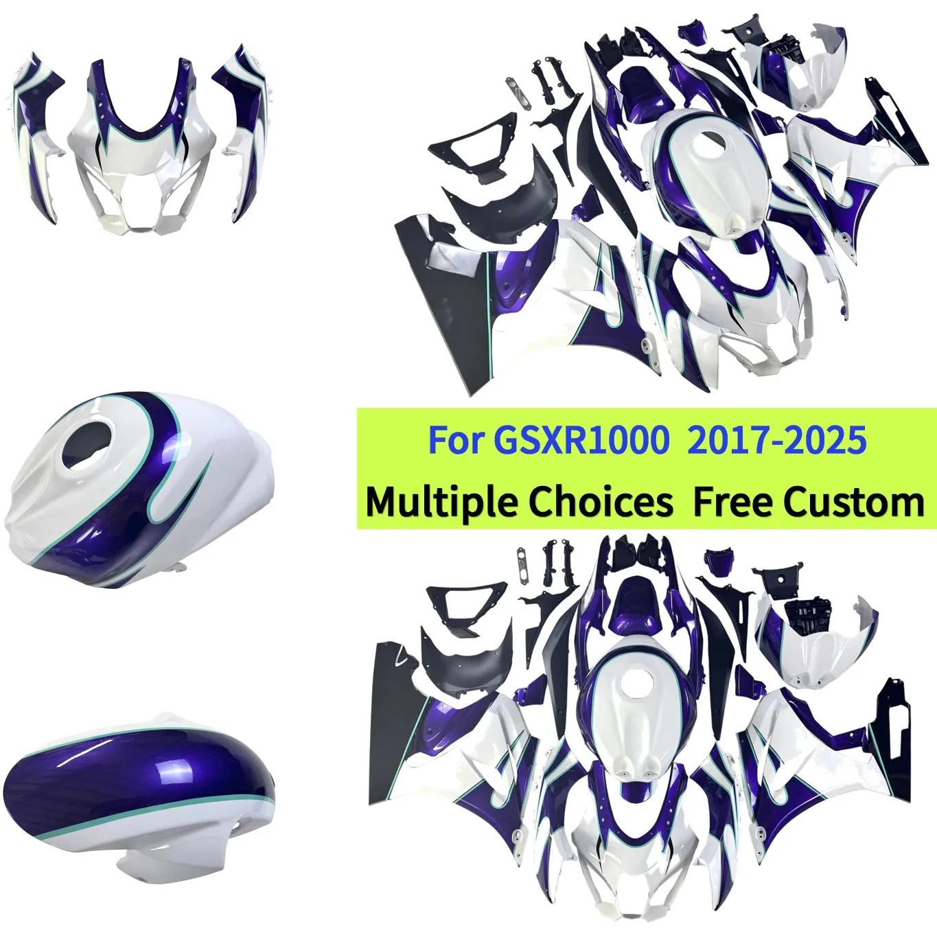 

Motorcycle Accessories Body Fairing Kit For Suzuki 2017-2025 GSX-R1000 L7 M5 GSXR 1000 ABS Injection Custom Exterior Parts