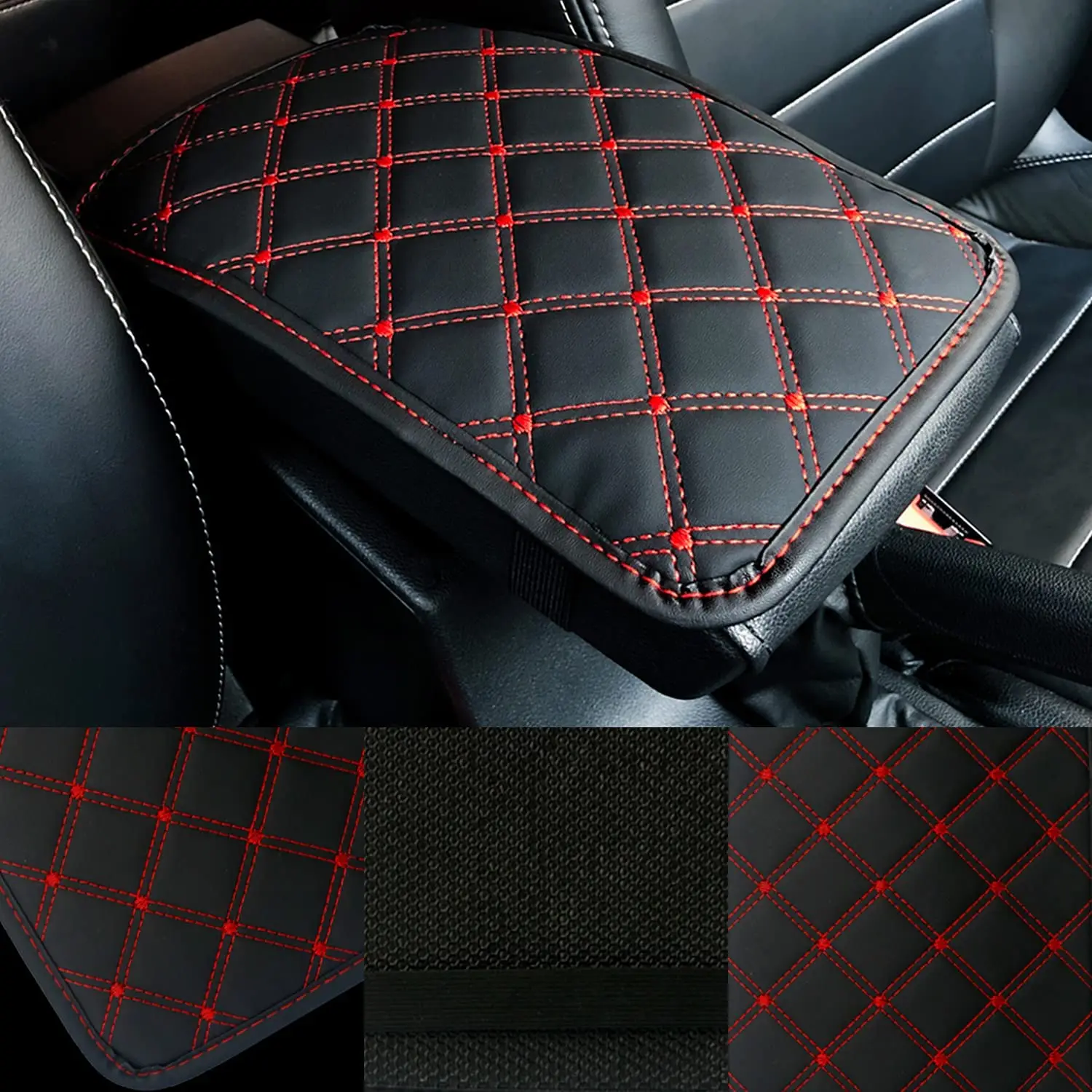 Leather Car Armrest Mat Interior Cushion Cover Armrest Protector for Mercedes Benz W211 W221 W220 W163 W164 W203 C E SLK GLK CLS