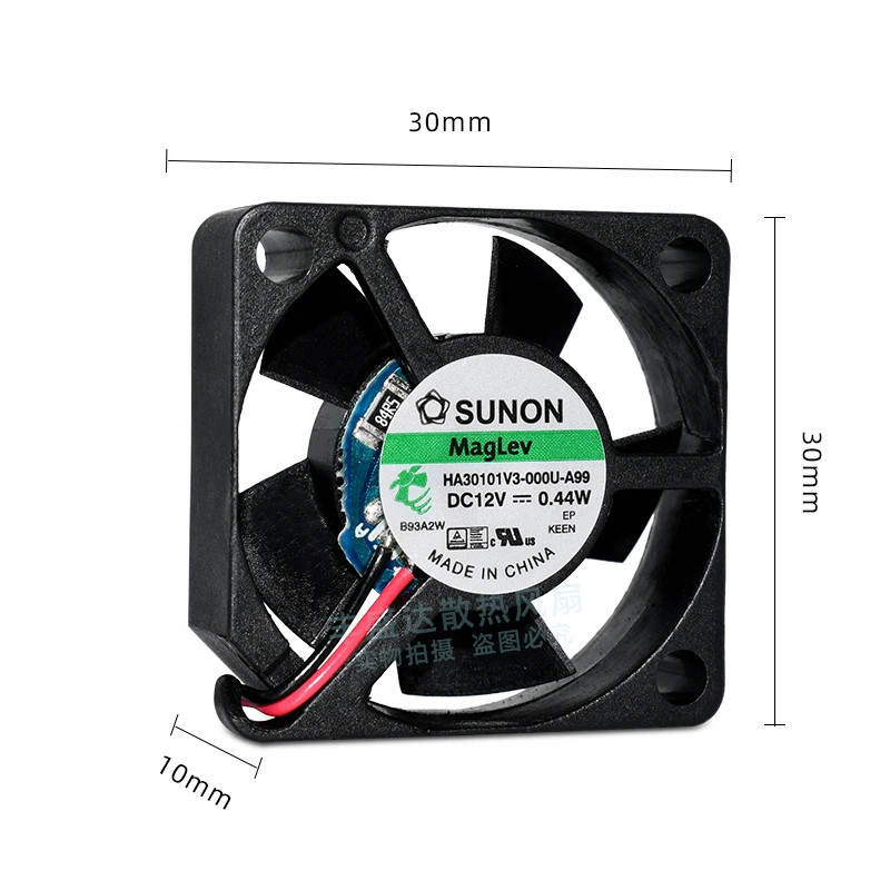 

SUNON HA30101V3-000U-A99 DC 12 В 0,44 Вт 30x30x10 мм 2-проводной охлаждающий вентилятор для сервера