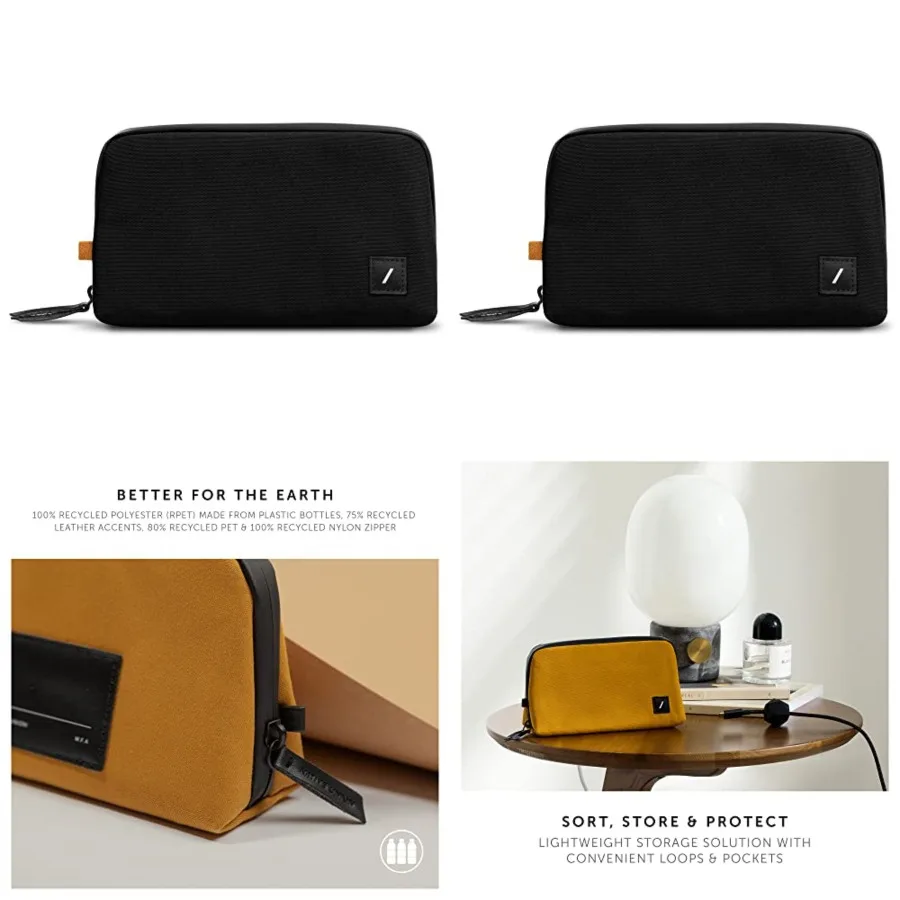 

Native Union Stow Lite Organizer W.F.A Tech Organizer Minimalist Travel Pouch Made of Recycled Materials for Everyday Accessory