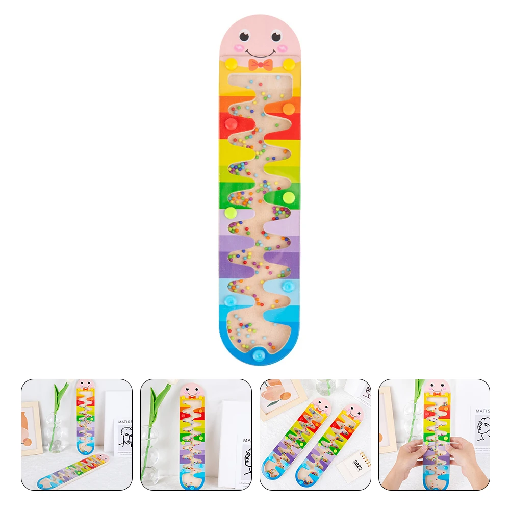 Juguete de madera con forma de reloj de arena arcoíris, superficie lisa, ligero, portátil, Educación Temprana, tablero de sonido de dibujos animados, juguetes para niños y bebés