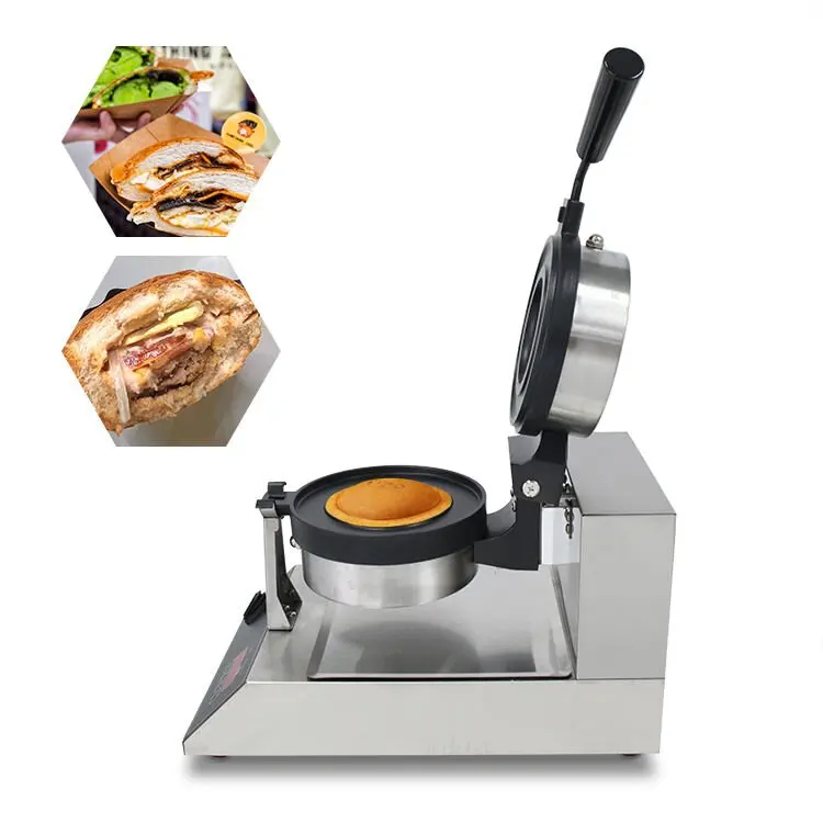 OEM MOLD Manufacturer With CE Commercial Non-stick Flying Saucer Panini Sandwich Press  Burgers Machine Waffle Maker