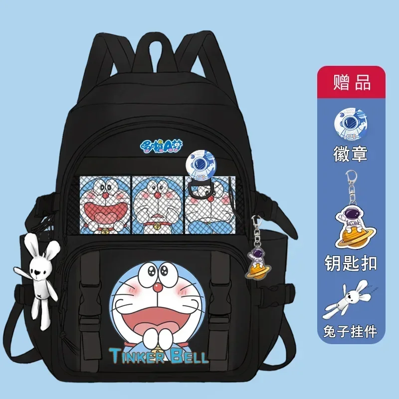 Doraemon Cartoon Backpack Primary School Grade 1 to Grade 5 Cute Schoolbag Junior High School Students Backpack 35x16x45cm - Image 3