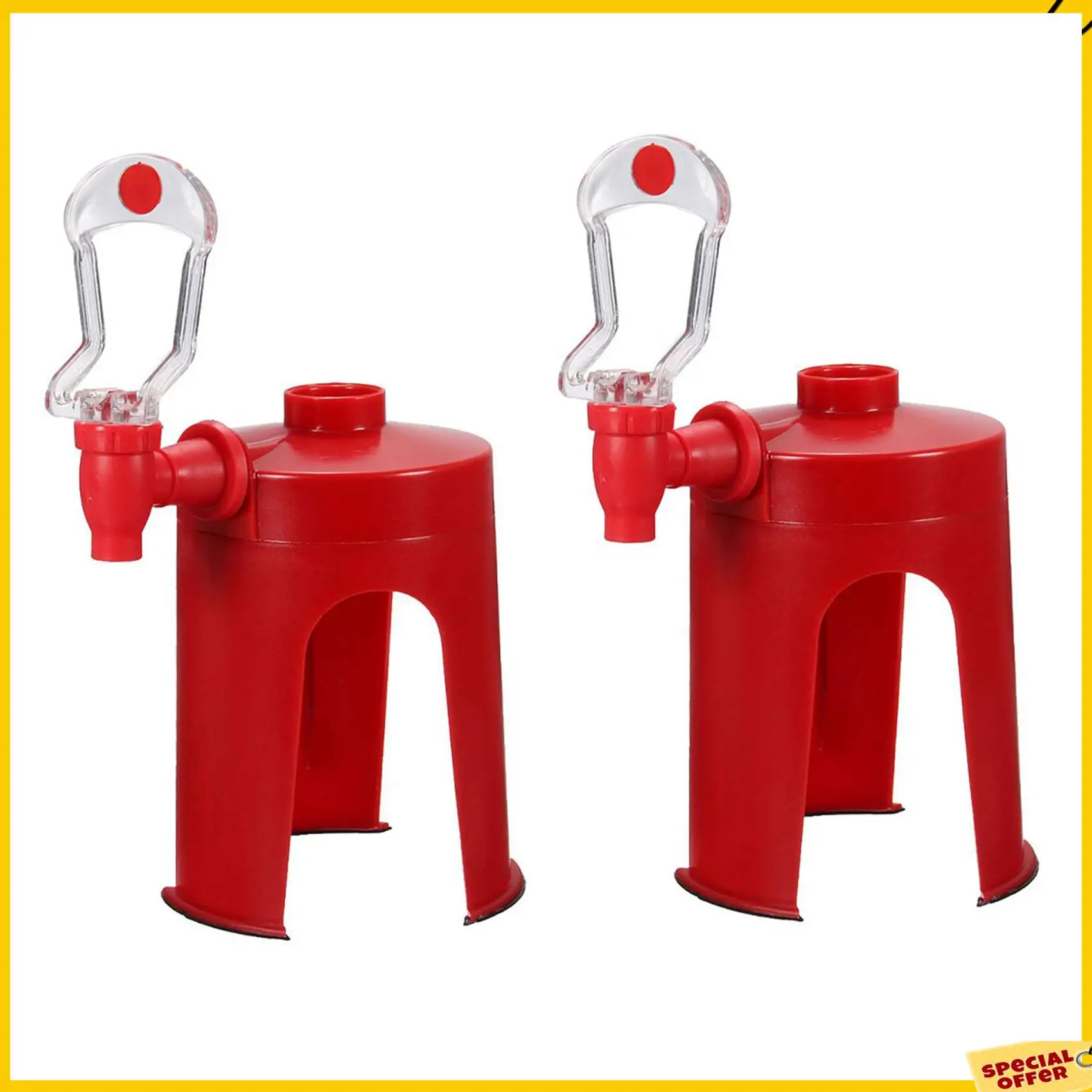 A24p 2x dispensador de refrigerante fizz dispensador de bebidas dispensador de água festa cola sprite, vermelho