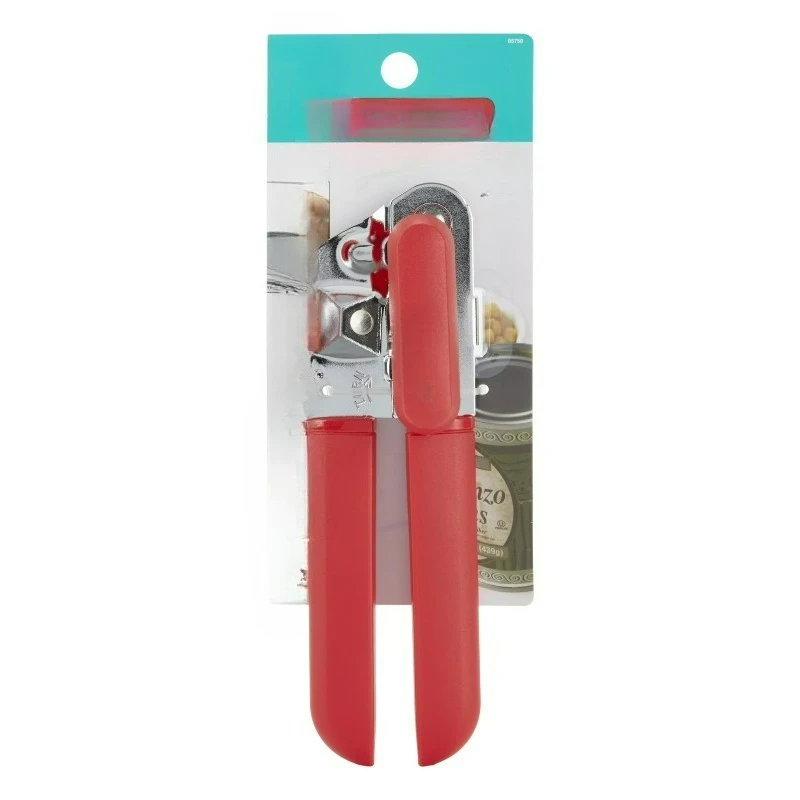 Manual Stainless Steel Can Opener with Chrome Finish，Non-Slip