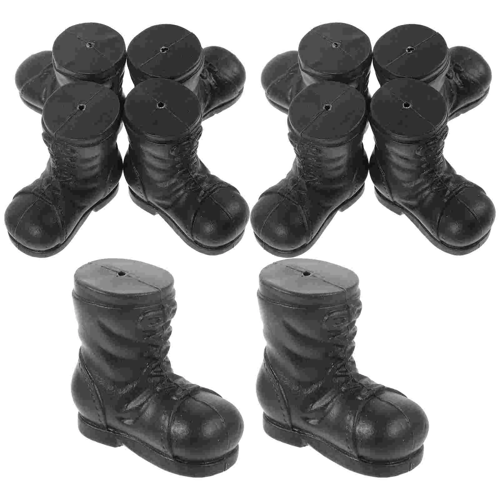 

10 Pcs Christmas Boots Decor Makeup Costume Props Santa Claus DIY Plastic Decors